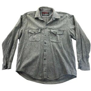 Classic Mens Shirt Size XL Gray Long Sleeve Button-Up Casual Classic Cotton